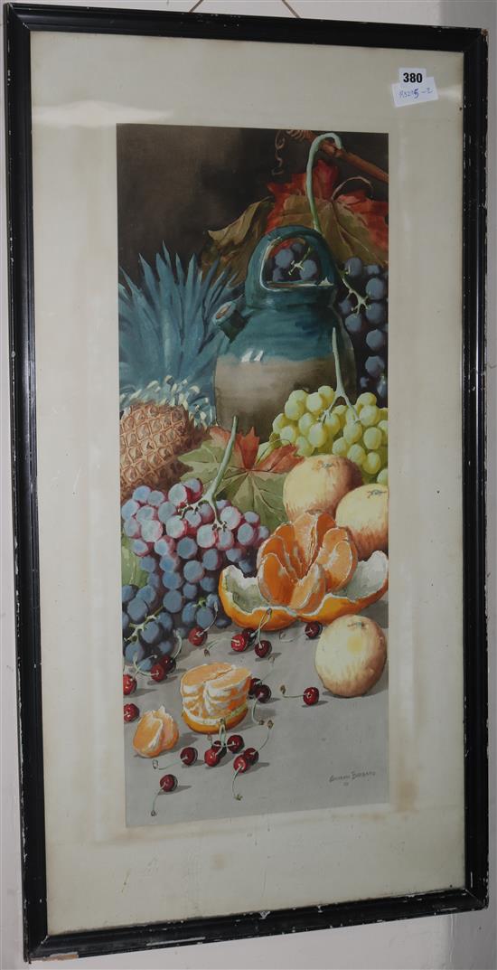 Giovanni Barbaro Still life of fruit 73 x 29cm